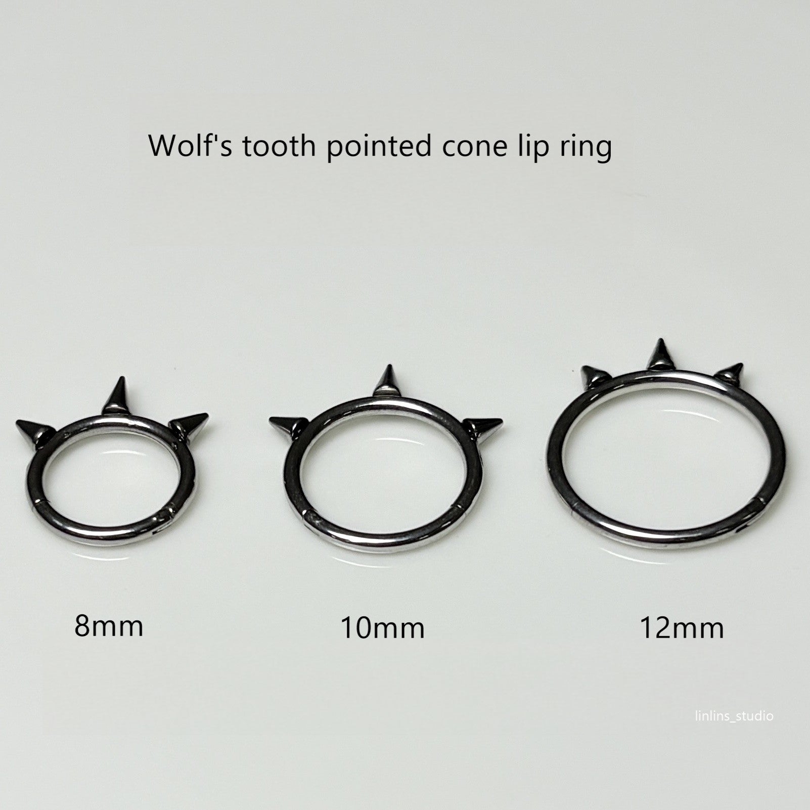 🌟 Sweet Wolf Fang & Seamless Ring Lip/Septum Jewelry Set ✨
