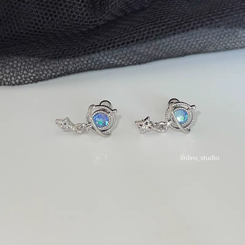 🌟 Azure Dream: Sweet & Cool Blue Titanium Steel Ear Cartilage Studs ✨