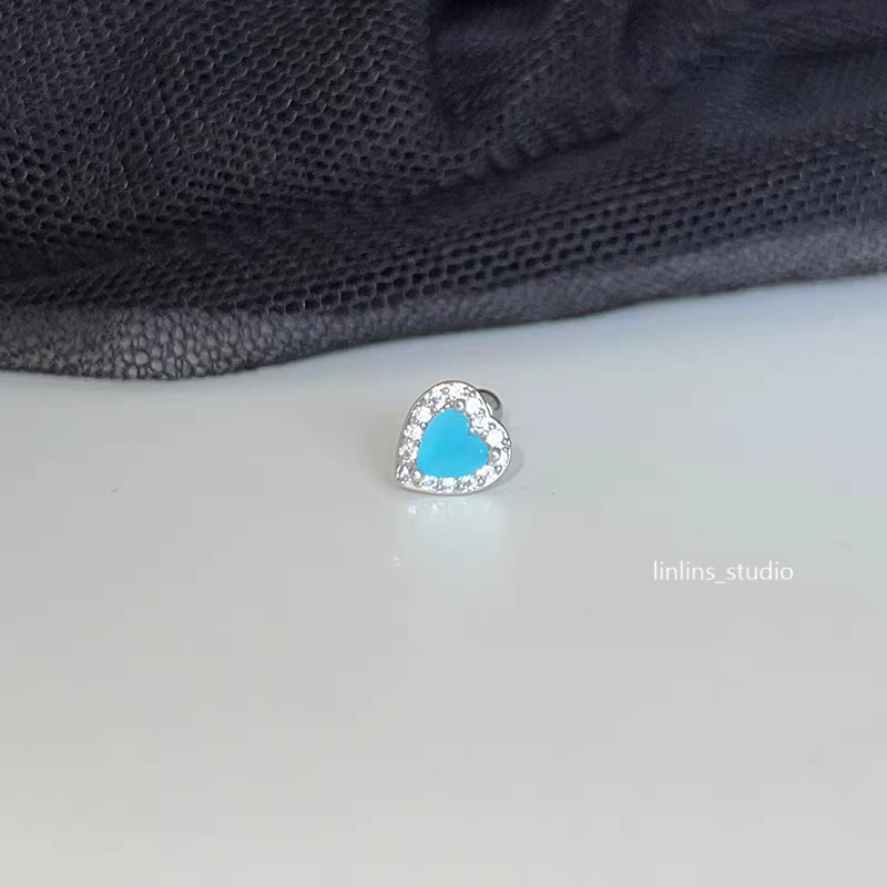🌟 Azure Dream: Sweet & Cool Blue Titanium Steel Ear Cartilage Studs ✨