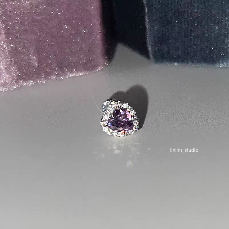 🌟 Violet Sparkle Cartilage Studs: Hearts, Stars & Crosses ✨