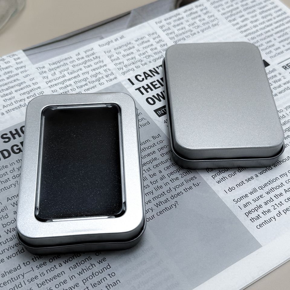 Dust-proof Metal Box for Ear piercing Storage, Small Card Case – High Aesthetics, Multi-functional Earring Box with Included Sponge