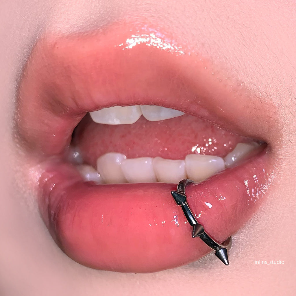 🌟 Sweet Wolf Fang & Seamless Ring Lip/Septum Jewelry Set ✨